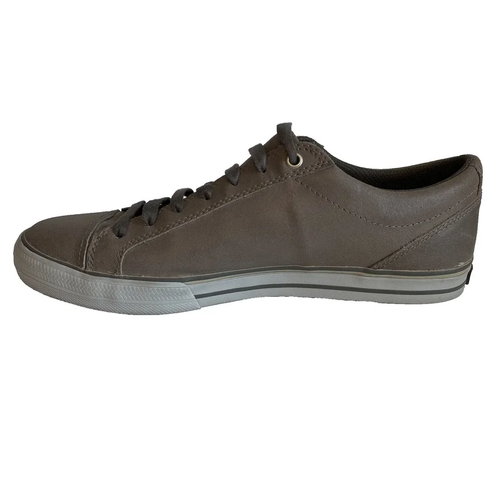 Teva Mens Cap Toe Brown Leather Laced‎ Casual Sneakers, Size 10